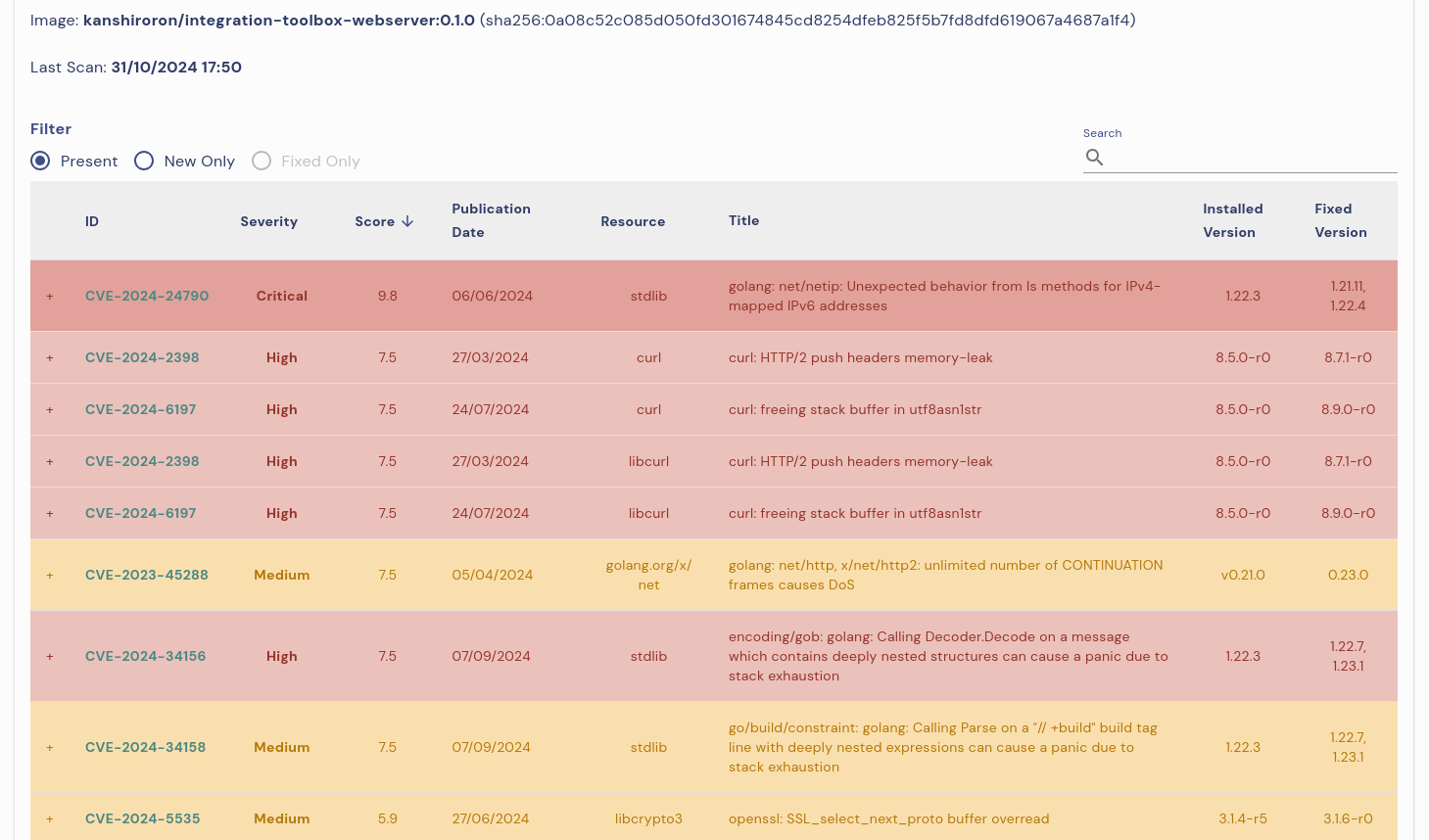 Security Image Vulnerabilities